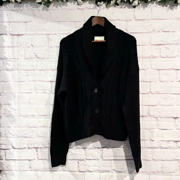 Pilcro Anthropologie Collared Cable Knit Cardigan Soft Comfy‎ Size Large - Picture 2 of 14
